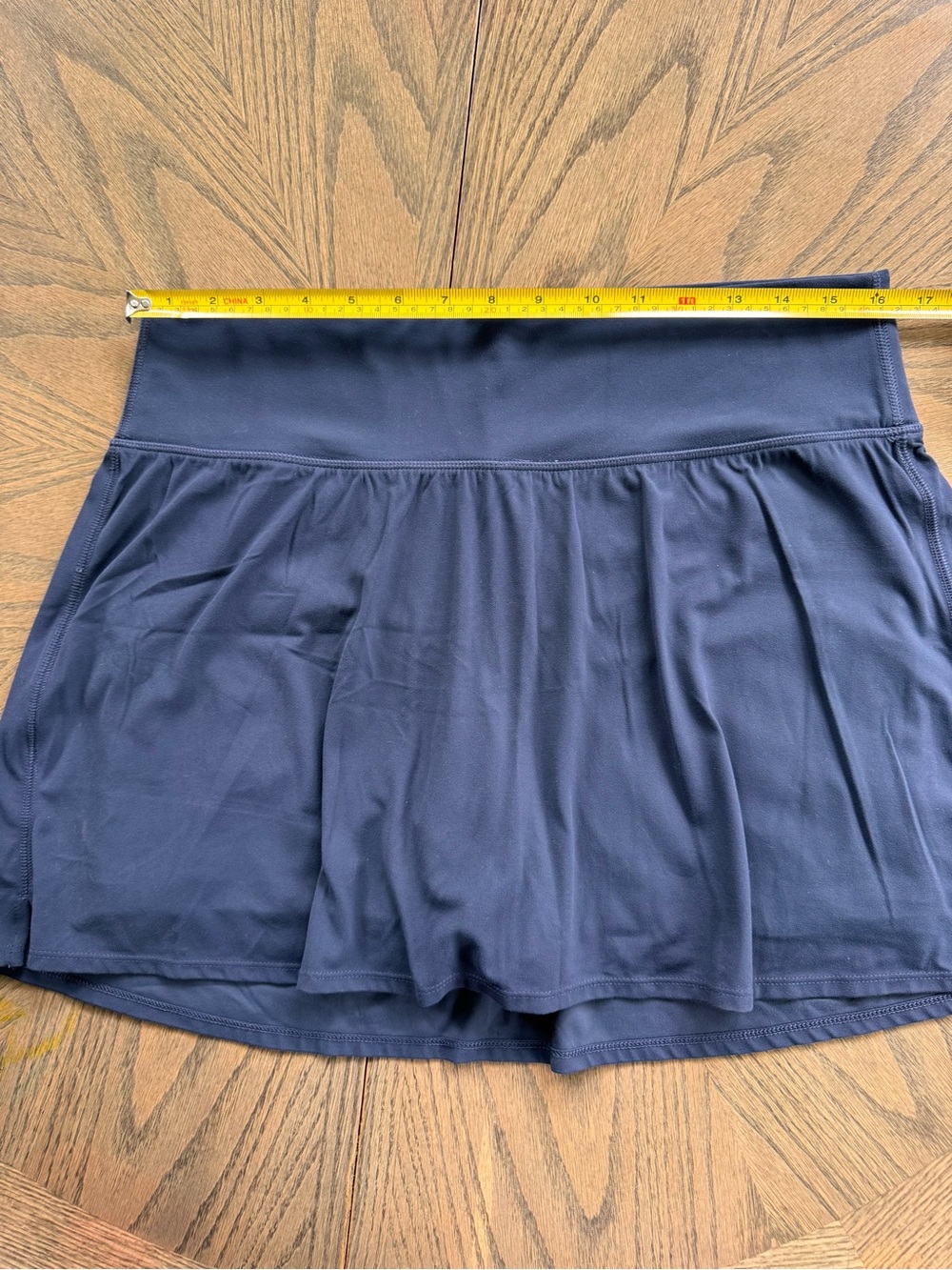 Women's Everyday Soft Mid-Rise Skort 14.5" - All In Motion Dusty Navy Blue Color - Picture 7 of 8